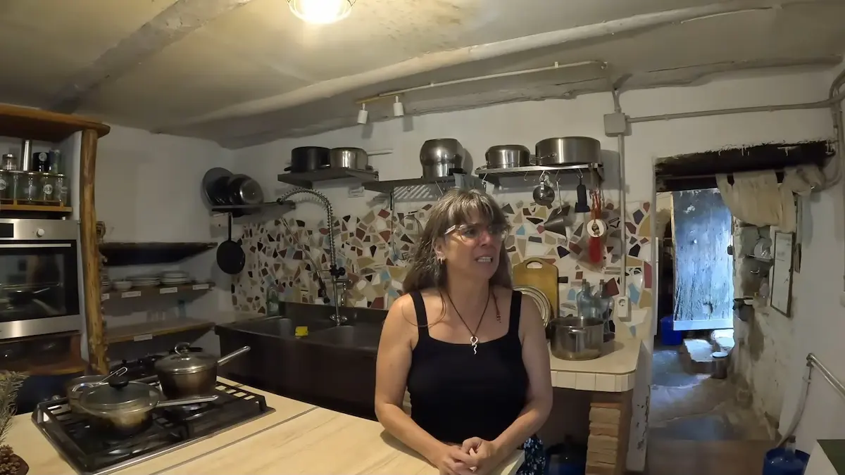 Cocina comunitaria vegetariana de la finca Tierraluz