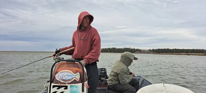 Línea para la pesca de lenguados en Mar Chiquita.