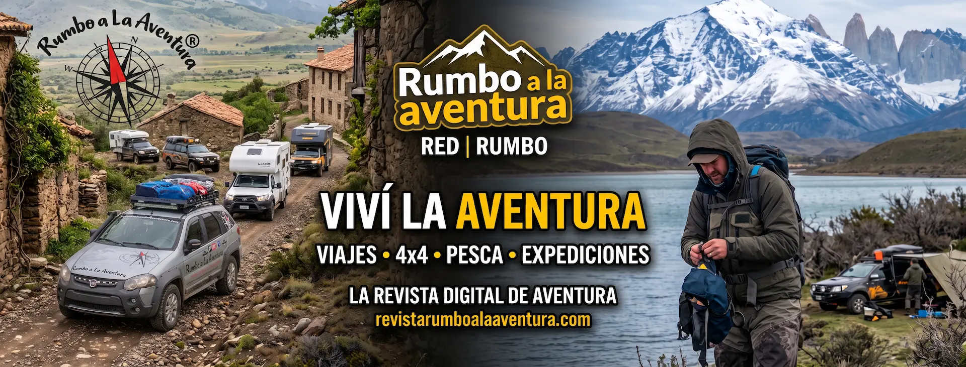 Revista Rumbo a la Aventura - Portada principal: viajes, 4x4, pesca y expediciones